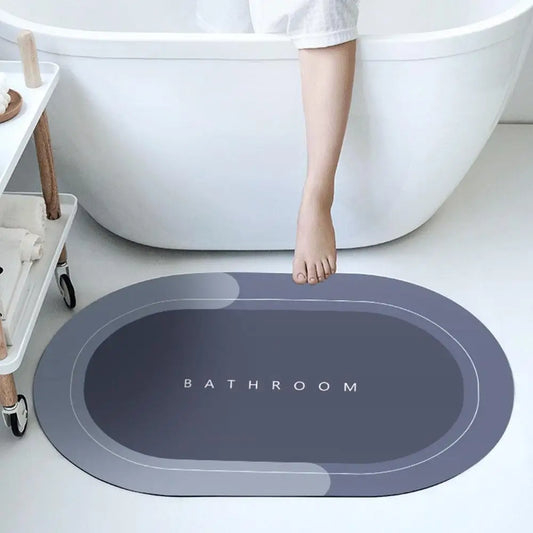 Premium Anti-Slip Bathroom Floor Mat | Quick Dry Water Absorbent Bath Rug | Soft Non-Skid Bathroom Mat