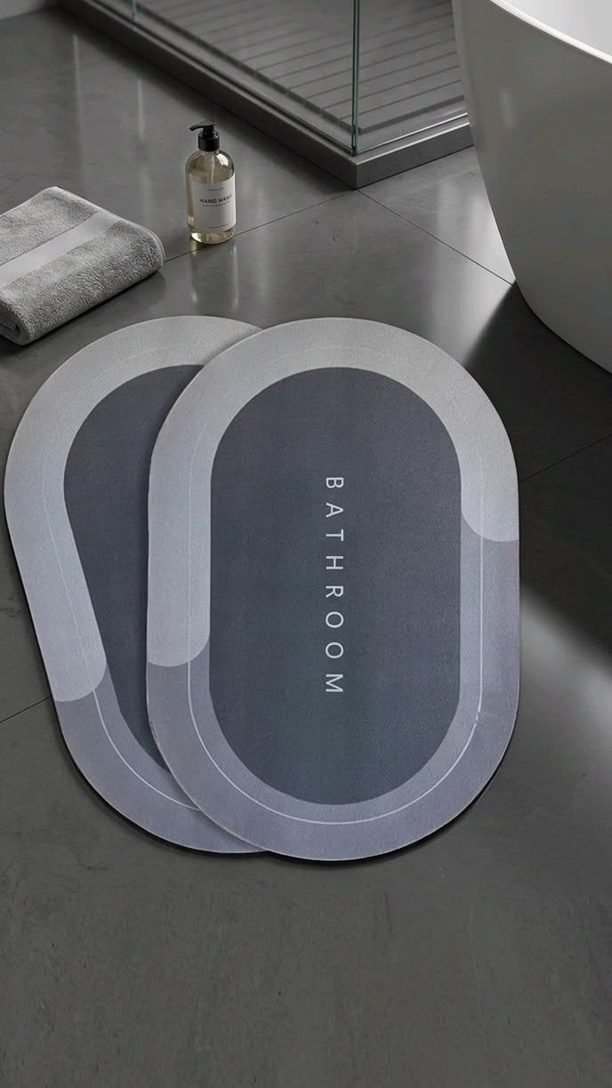 Premium Anti-Slip Bathroom Floor Mat | Quick Dry Water Absorbent Bath Rug | Soft Non-Skid Bathroom Mat