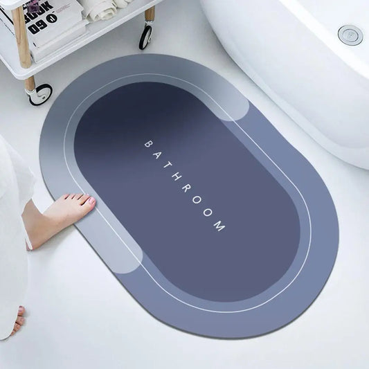 Premium Anti-Slip Bathroom Floor Mat | Quick Dry Water Absorbent Bath Rug | Soft Non-Skid Bathroom Mat