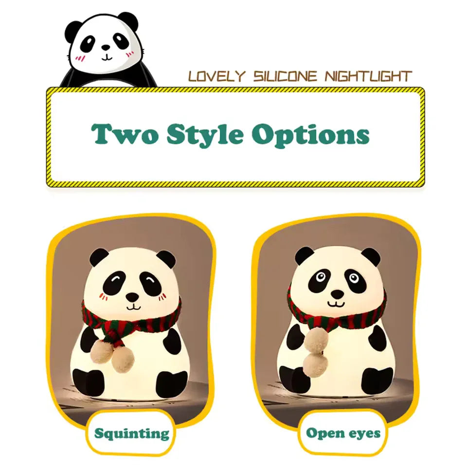 Cute Big Panda Character Silicone Lamp