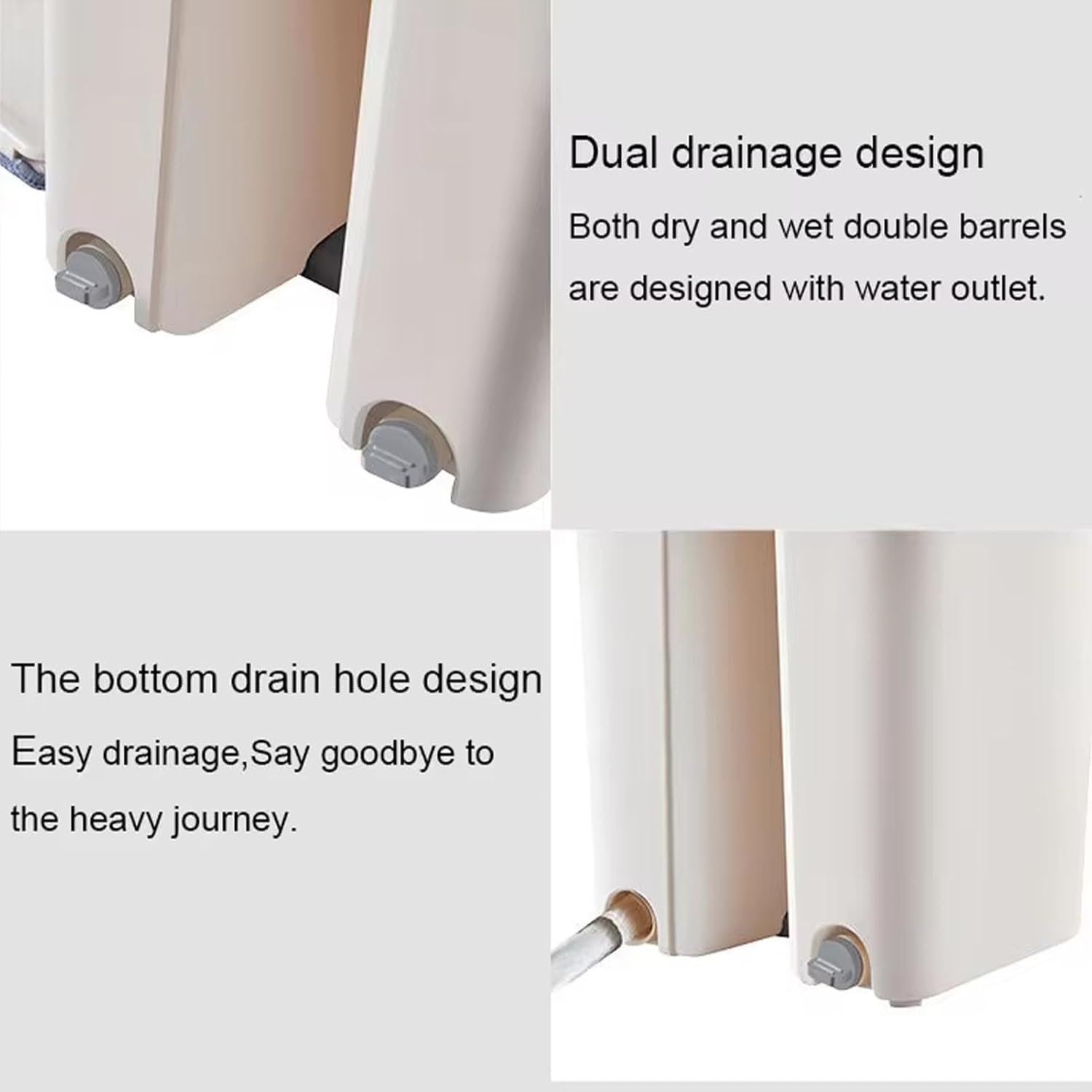 2-in-1 Scratch Mop with Self-Cleaning Bucket ? Wash & Dry Hands-Free Flat Mop - Image 2