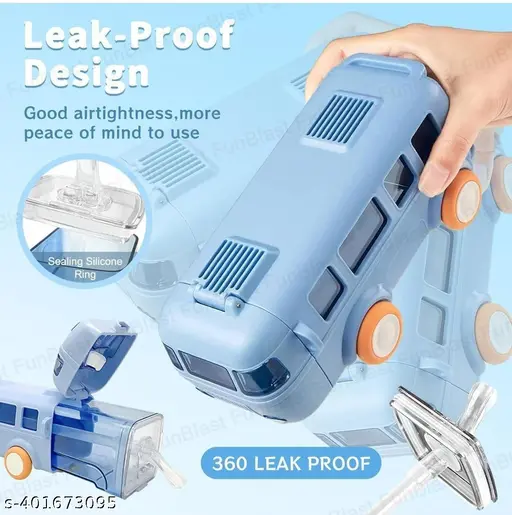 3-in-1 Cartoon Bus Shaped Kids Water Bottle ? Cute & Portable - Image 4