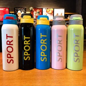 Sport Water Bottle – Leakproof BPA-Free Gym Bottle with Flip Lid & Strap