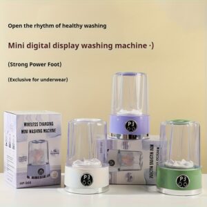 Mini Digital Washing Machine ? 1L Capacity | Wireless, Portable & Rechargeable