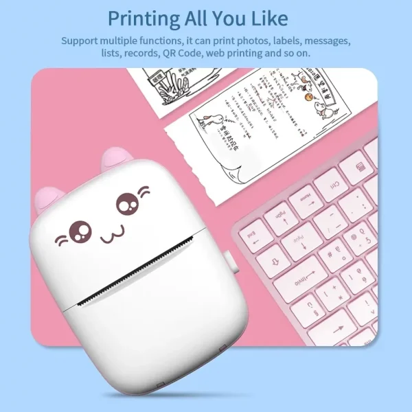 Mini Thermal Printer ? Pocket-Sized, USB Rechargeable, Portable Printer (Random Color) - Image 7