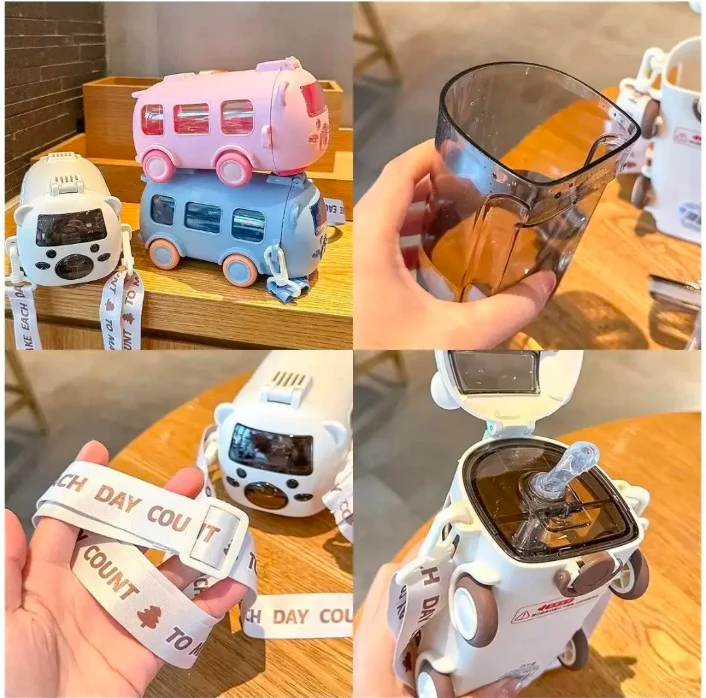 3-in-1 Cartoon Bus Shaped Kids Water Bottle ? Cute & Portable - Image 6
