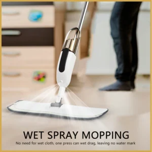 Water Spray Mop for Floor Cleaning ? 360? Rotating Flat Mop with Refillable Bottle