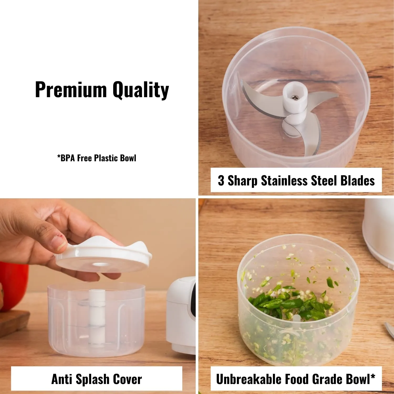 Rechargeable Portable Electric Mini Food Chopper - Image 2