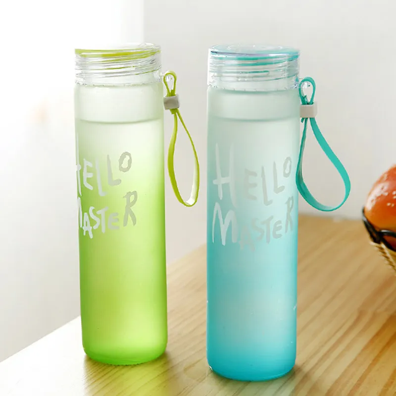 Lamgool 400ML Hello Master Bottle Water Drinking Glass Water Bottles - Image 2