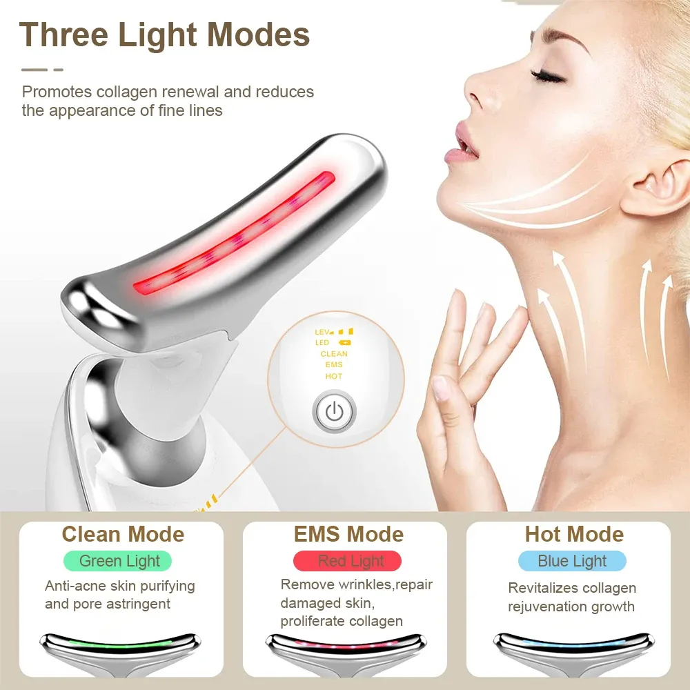 Face Lifting Neck Massager EMS Skin Tightening Device - Image 4