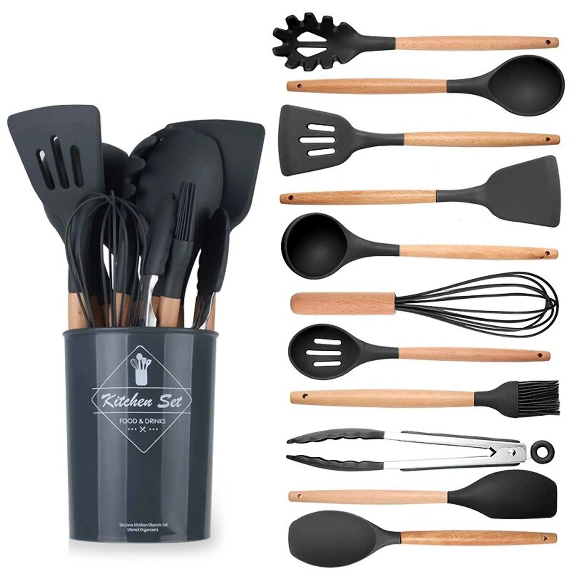 12 Pcs Silicone Cooking Utensils Kitchen Utensil Set - Image 2
