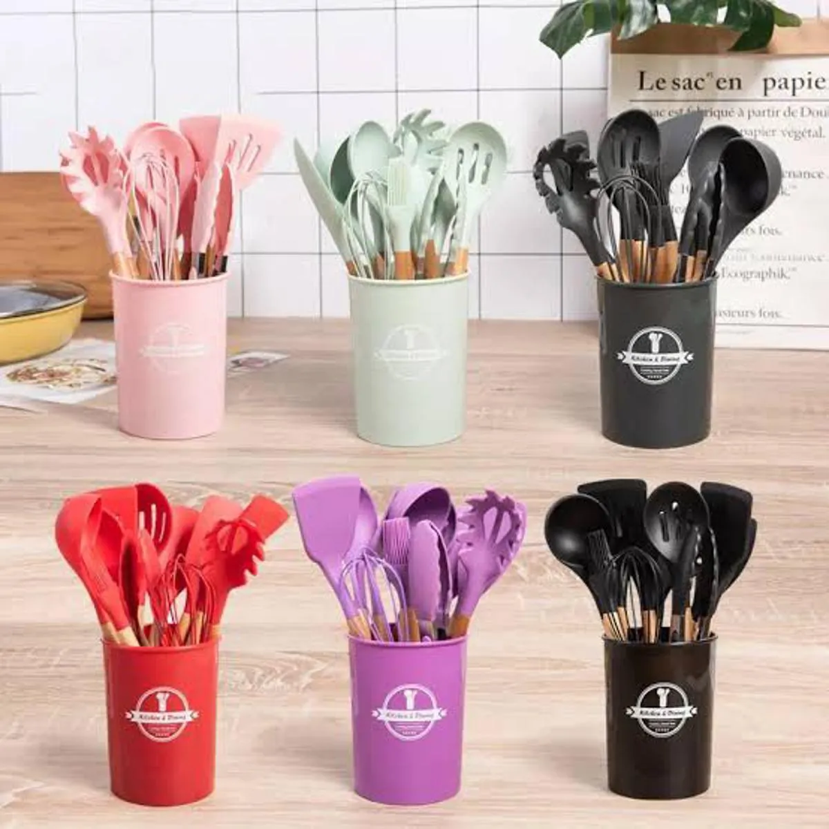 12 Pcs Silicone Cooking Utensils Kitchen Utensil Set - Image 4