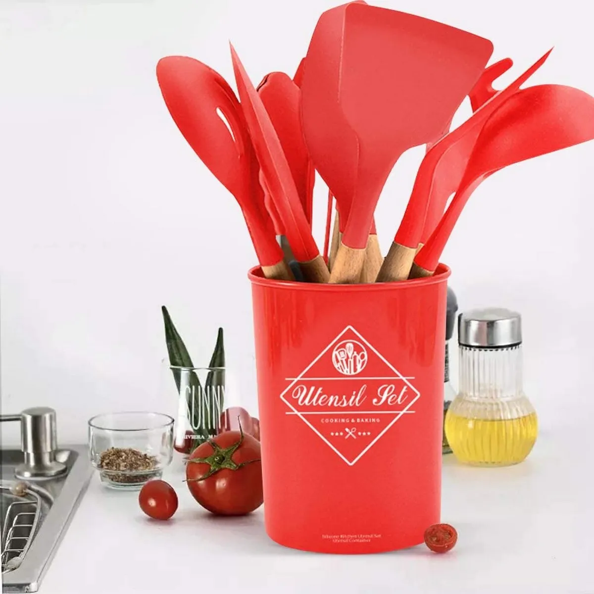 12 Pcs Silicone Cooking Utensils Kitchen Utensil Set - Image 3