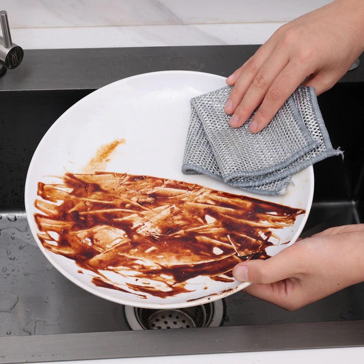 Dish Wire Cleaning Cloth –