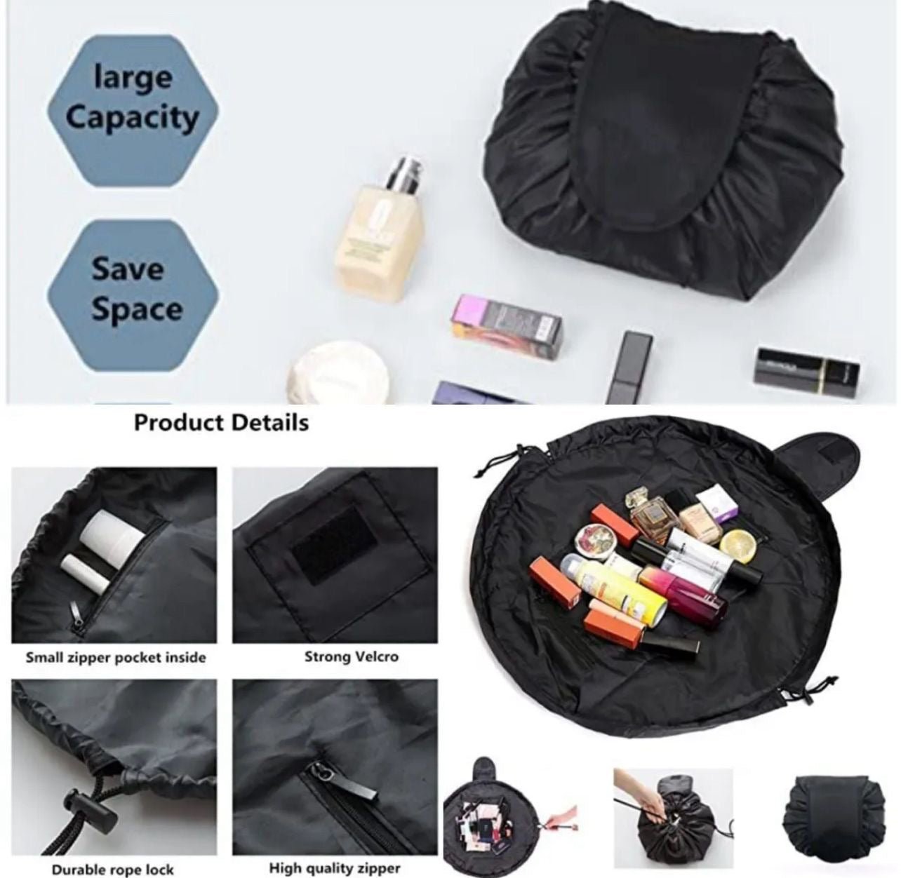 Drawstring Makeup Pouch - Image 4