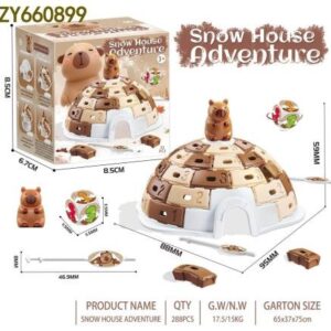 Snow Layer Adventure (Capybara) – Ice-Breaking Tabletop Game: Save the Figurine from the Snow Igloo (Ice-Breaking Puzzle Game)
