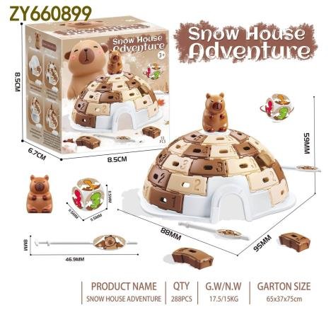 Snow Layer Adventure (Capybara) – Ice-Breaking Tabletop Game: Save the Figurine from the Snow Igloo (Ice-Breaking Puzzle Game)
