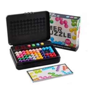 3D Puzzle Game with Timer: 500-Level Brain-Teasing Magic Bead Puzzle Toy