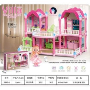 DIY Assembly Villa Toy Set – Pretend Play Princess House for Girls