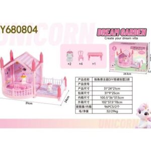 DIY Unicorn-Themed 2-Bedroom Dollhouse Villa