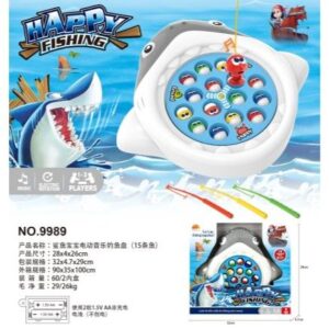 New Shark-Themed Electric Musical Fishing Game (15 Fish)