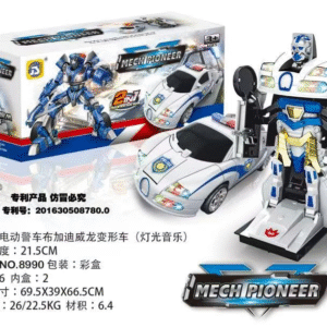 Transforming electric vehicle, transforming car robot, electric toy
