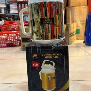 Jumbo gold vacuum flask 1 Ltr