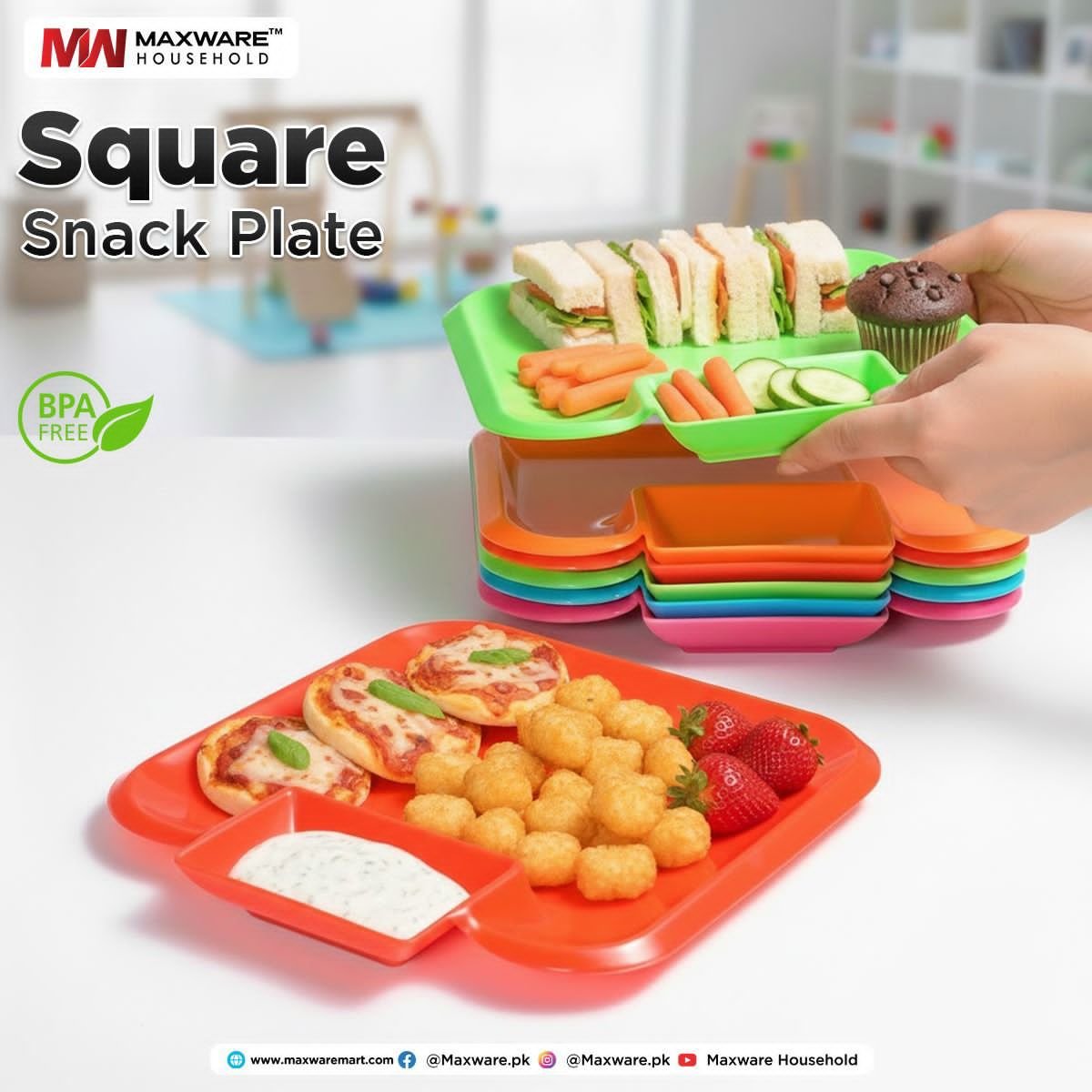 Snack Plate Square(2 pcs) - Image 2
