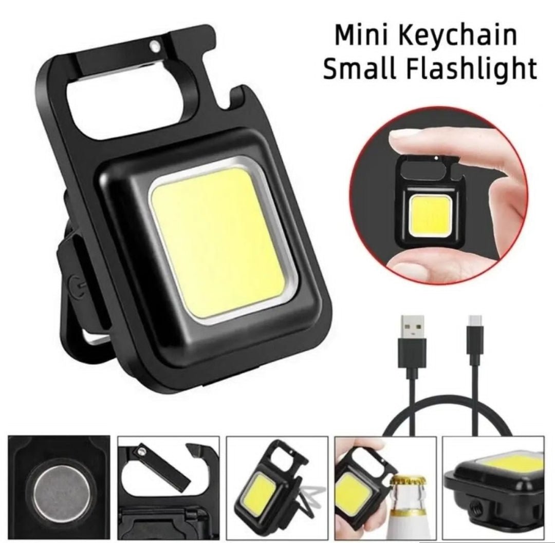 COB Rechargeable Keychain Mini Light metal body