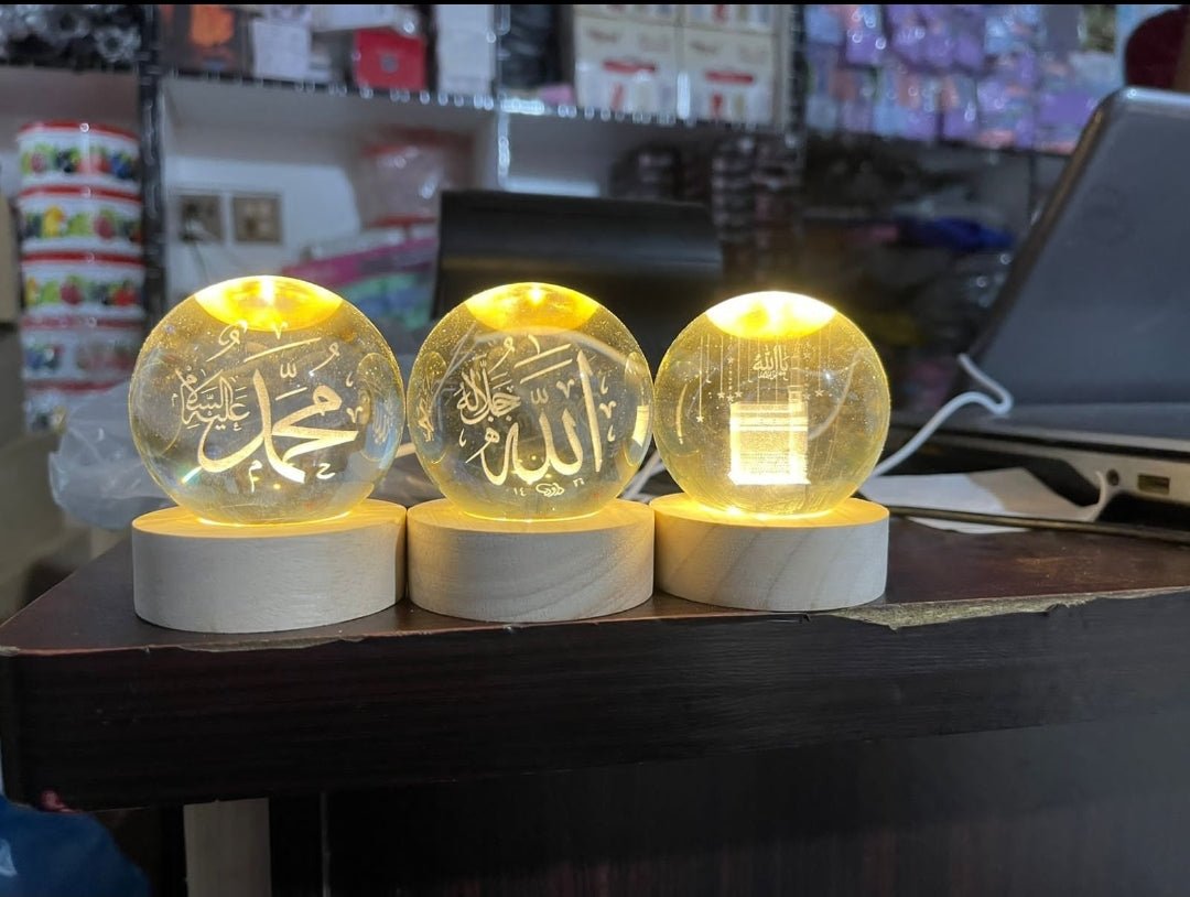 3D Ball Crystal Glass LED Table Lamp - Image 2