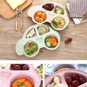 Car Shape Plate Set
(included = 1 Plate Two Sticks And One Spoon)