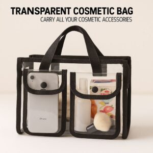 Transparent Cosmetics Hanging Front 2 Pockets Bag