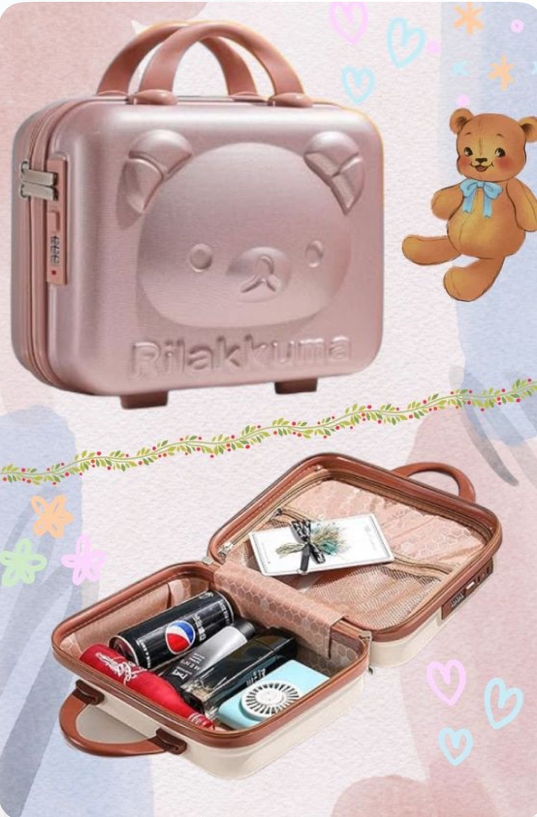 Bear-Shaped Hanging Makeup Organizer - Image 2