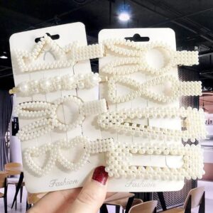 Korean Hair Clip Barrettes For Women RANDOM DESIGNS Fashion Simple Girl Pearl Geometric Side Clip Headwear Hair Accessories