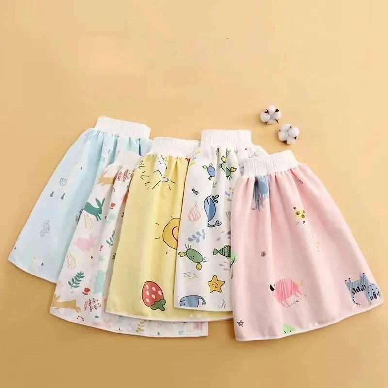 The new four seasons cotton soft baby high-waisted waterproof, leakproof, comfortable, breathable and urine-proof skirt
Size 6 Months To 2 Years - Image 2