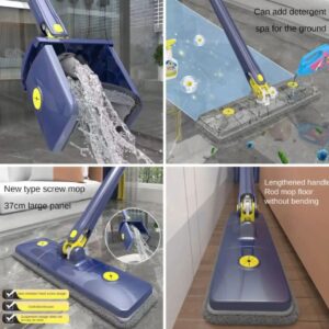 Twist Flat Mop / 360 degree lazy twist mop / self wringing lazy squeeze mop / multifunctional mop