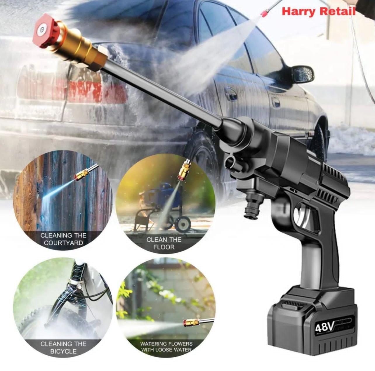 48V Rechargeable Pressure Washer Gun - Image 2