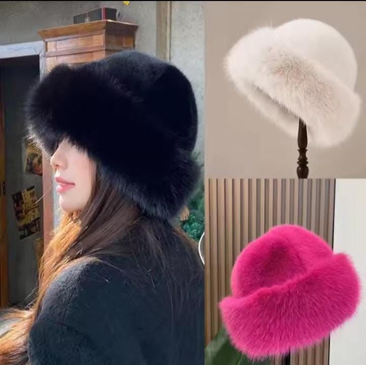 New Fluffy Bucket Winter Hat For Women - Image 2