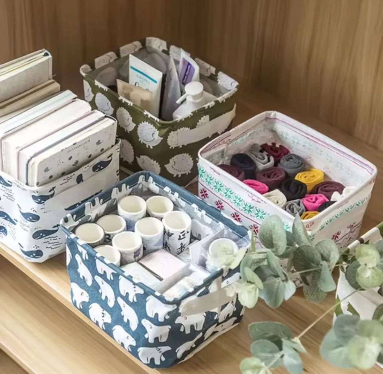 Mini Oxford Organizer Basket (Random Colours) - Image 2
