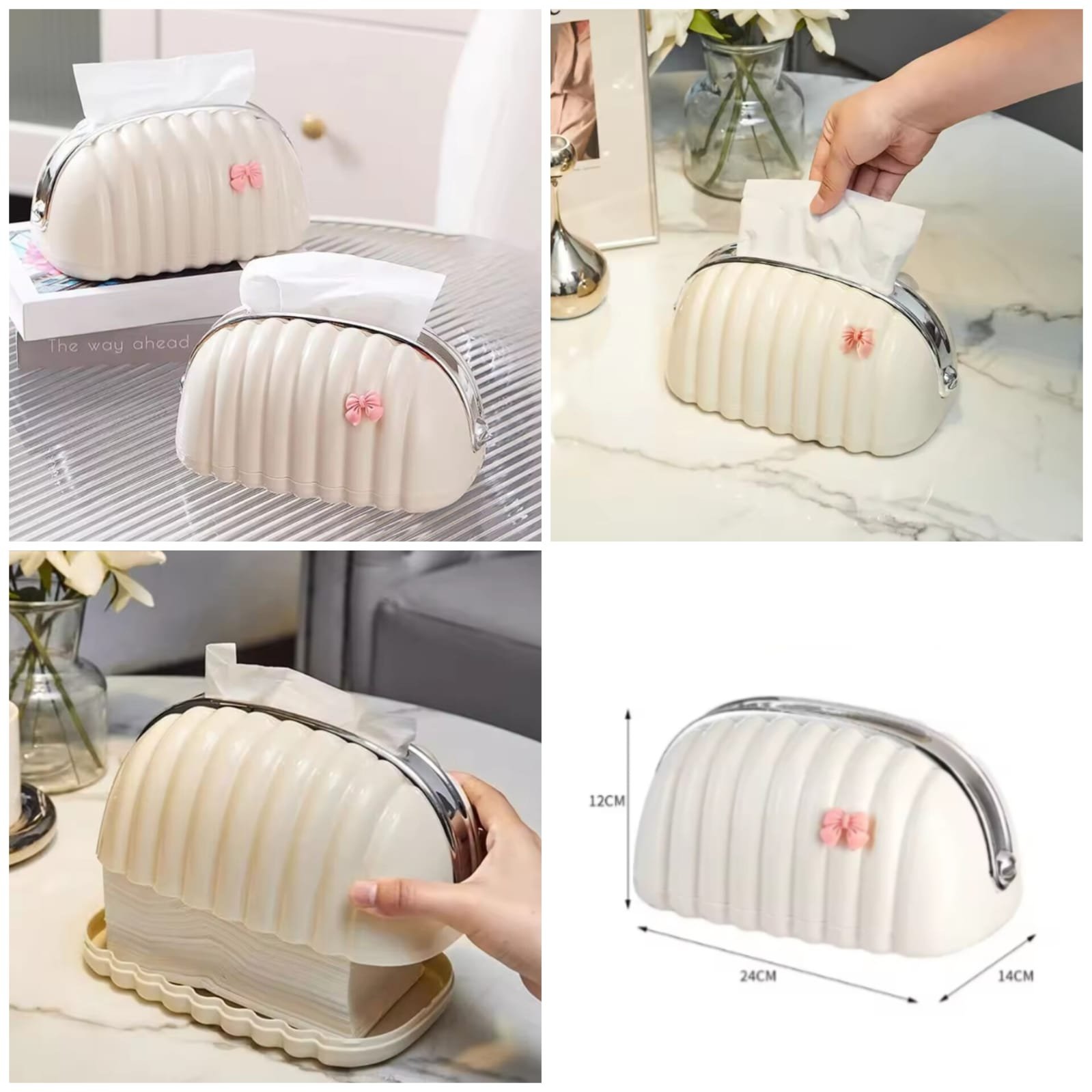 Elegant Shell Tissue Box