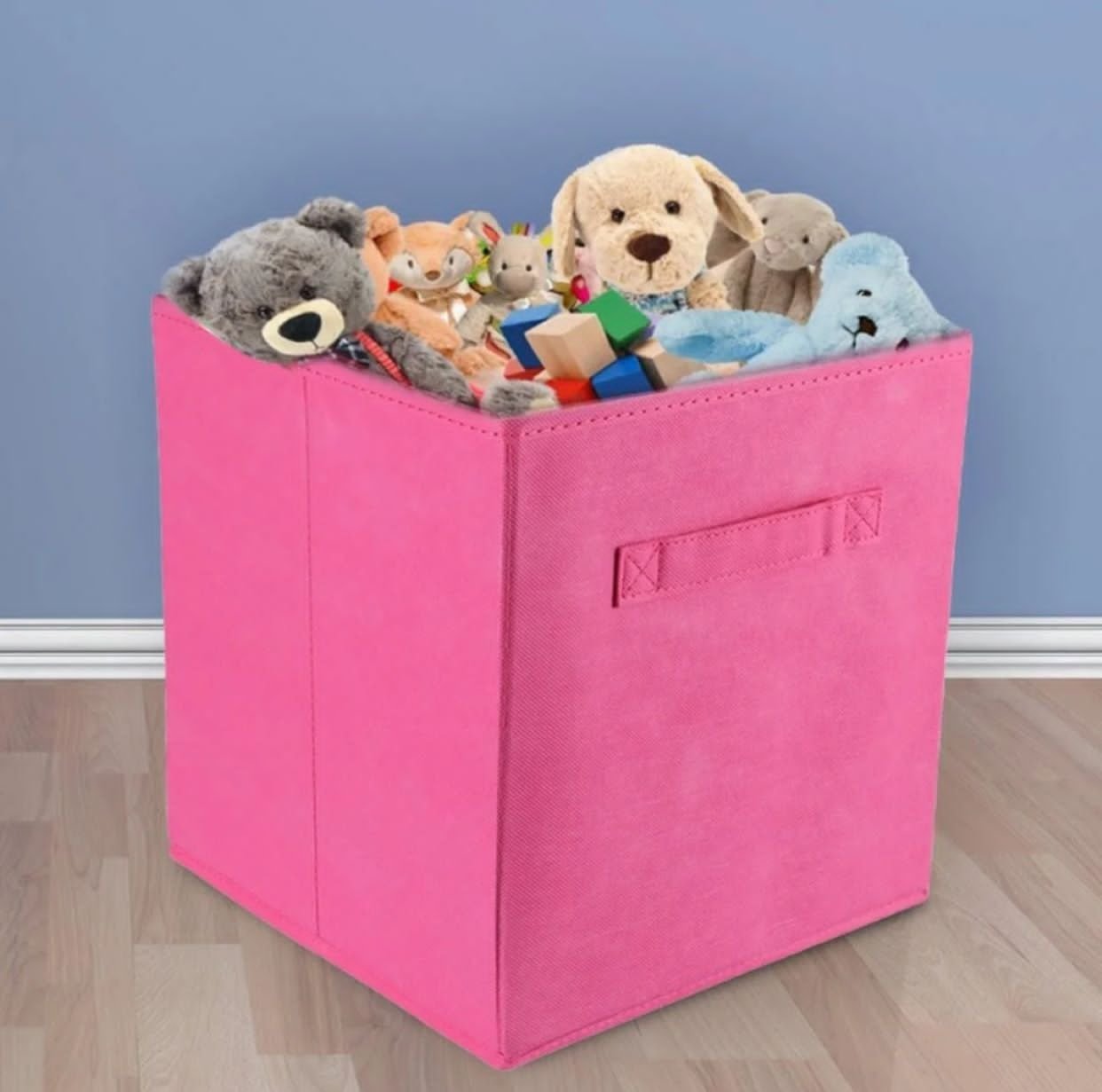 Toy storage box foldable square fabric cube storage basket bin collapsible box cloth - Image 3
