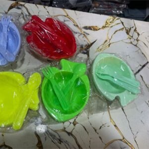 Fish Shape 3 Pcs Bowl Set
1 spoon 1 fork