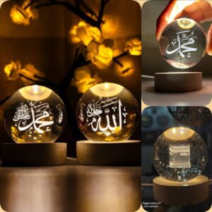 3D Ball Crystal Glass LED Table Lamp